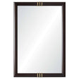 Dark Mahogany & Brass Wall Mirror by Celerie Kemble | Fig Linens 