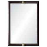 Dark Mahogany & Brass Wall Mirror by Celerie Kemble | Fig Linens 