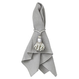 Bowery Grey & Silver Napkins by Mode Living | Fig Linens