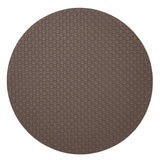 Fig Linens - Cesto Chocolate & Pearl Round Placemats by Mode Living - Set of 4