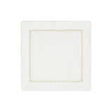 Beige and White Dolce Cocktail Napkins by Mode Living | Fig Linens