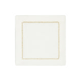 Gold and White Dolce Cocktail Napkins by Mode Living | Fig Linens