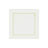 Lime and White Dolce Cocktail Napkins by Mode Living | Fig Linens