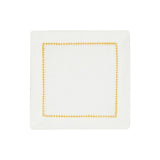 Orange and White Dolce Cocktail Napkins by Mode Living | Fig Linens