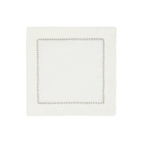 Silver and White Dolce Cocktail Napkins by Mode Living | Fig Linens