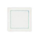 Turquoise and White Dolce Cocktail Napkins by Mode Living | Fig Linens