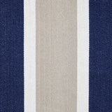 Closeup - Mar Blue & Beige Stripe Pillows by Mode Living | Fig Linens