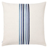 Mar White & Blue Striped Square Pillow by Mode Living | Fig Linens