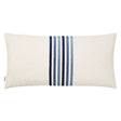 Mar White & Blue Striped Lumbar Pillow by Mode Living | Fig Linens