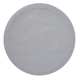 Paloma Silver Gray Round Placemats by Mode Living | Fig Linens