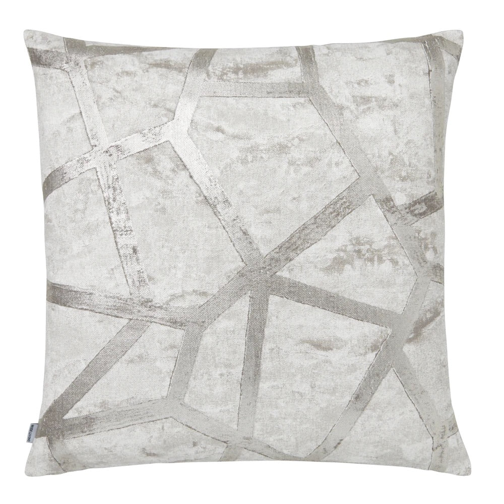 Designer Gray + Silver Decorative Throw Pillows