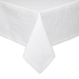 Vail White & Silver Tablecloth by Mode Living | Fig Linens