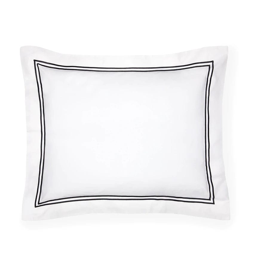 Fig Linens - Sferra Grande Hotel Bedding - White and Black Sham