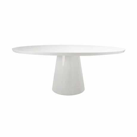 Jefferson White Oval Dining Table by Worlds Away | Fig Linens