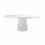 Jefferson White Oval Dining Table by Worlds Away | Fig Linens