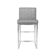 Worlds Away - Kingston Grey Shagreen & Nickel Counter Stool | Fig Linens