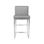 Worlds Away - Kingston Grey Shagreen & Nickel Counter Stool | Fig Linens