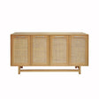 Worlds Away - Macon Pine Cabinet with Cane Doors & Nickel Hardware | Fig Linens