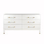 Maren White 6-Drawer Chest by Worlds Away | Fig Linens and Home