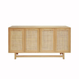 Worlds Away Macon Pine Cabinet with Cane Door Fronts | Fig Linens