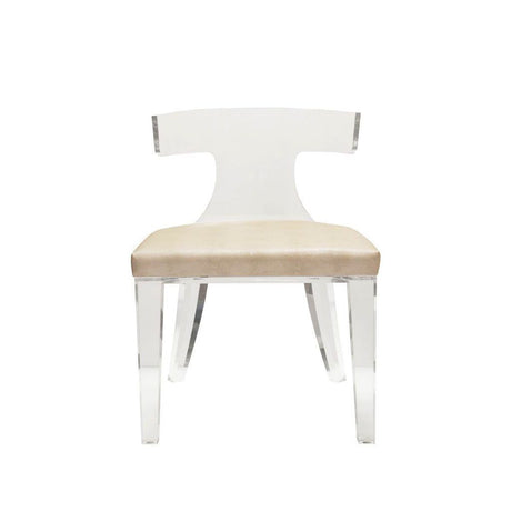 Duke Acrylic and Beige Chair by Worlds Away | Fig Linens and Home