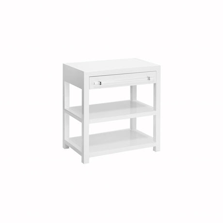 Garbo White Lacquer Side Table by Worlds Away | Fig Linens