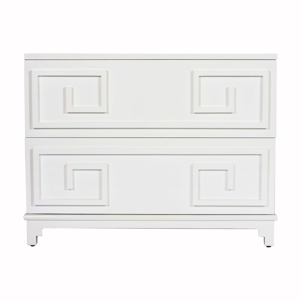 Wrenfield White Drawer Chest by Worlds Away | Fig Linens