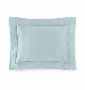 Fig Linens - Sferra Matelasse Bedding - Bari Aquamarine Sham