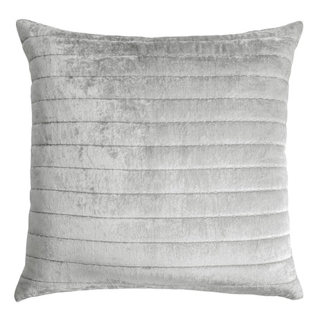 Channel Grey Velvet Euro Sham by Kevin O'Brien Studio | Fig Linens