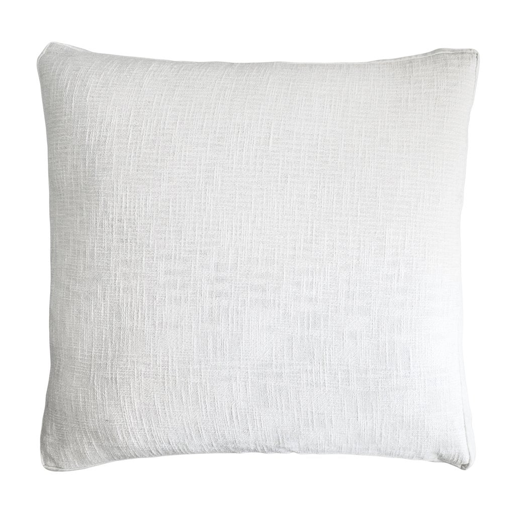 Fig Linens - Kevin O'Brien Studio Bedding - Chunky Knit White Euro Sham 