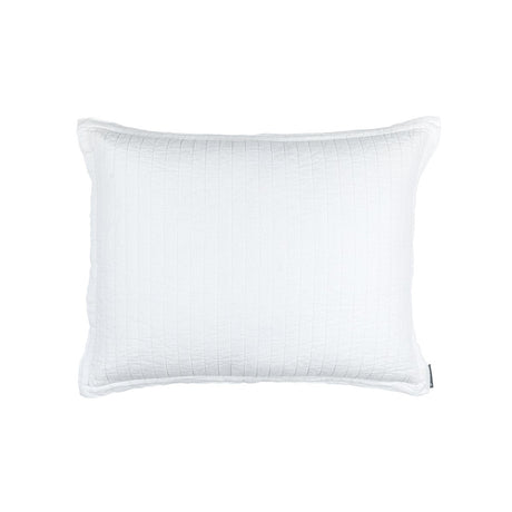 Fig Linens - Lili Alessandra Bedding - Tessa White Quilted Standard Pillow 