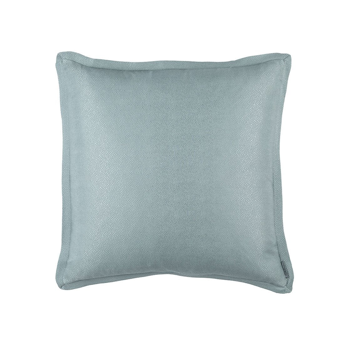 Fig Linens - Lili Alessandra Gia Blue Cotton Silk Bedding - Euro 