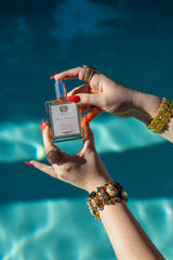 Aperol Spritz Room Spray by Antica Farmacista in Jeweled Hand at Pool -  Fig Linens and Home