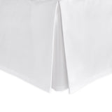 White Bed Skirt - Diamond pique white bedskirt by Matouk Fine Linens at Fig Linens and Home