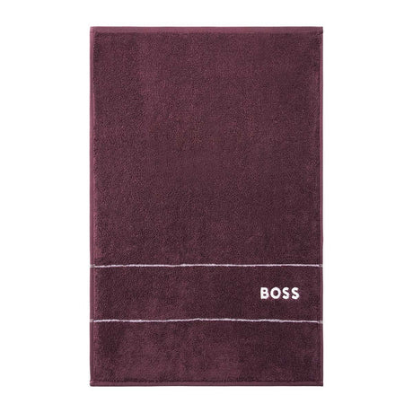 Plain Burgundy Guest Towels by Hugo Boss | Fig Linens