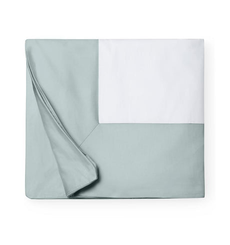 Casida Bedding by Sferra - Fig Linens, sea green duvet cover