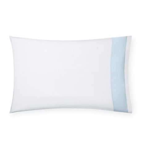 Casida Bedding by Sferra - Fig Linens, powder blue pillowcase