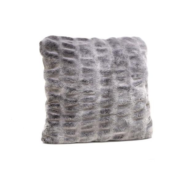 Gray discount fur pillows