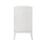 Worlds Away Dresser - Avis White Wash Chest of Drawers at Fig Linens and Home - Side View